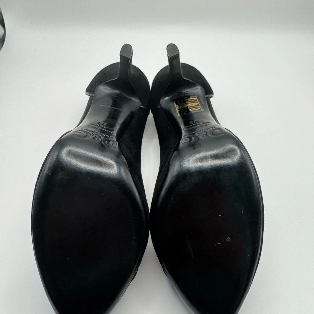 D&G Black Heels with Vibrant Multicolor Accents size 39 Italy